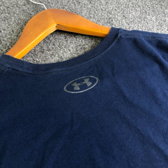 Under Armour Project Rock Shirt Mens Medium Blue Hardest Worker in the Room Gym - Picture 9 of 10